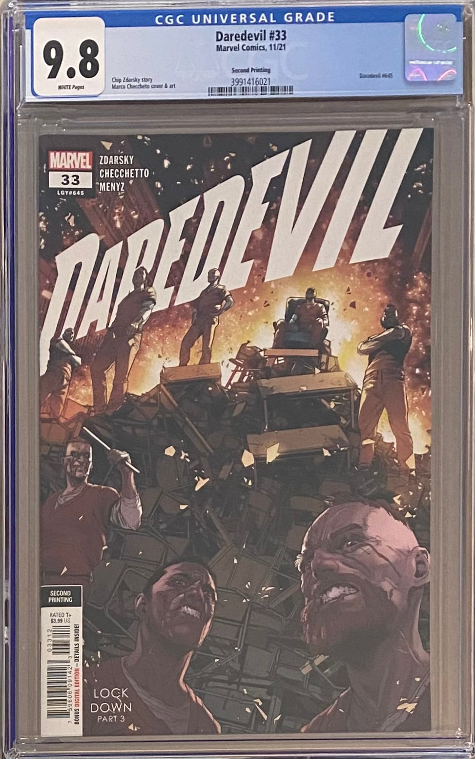 Daredevil #33 Second Printing CGC 9.8