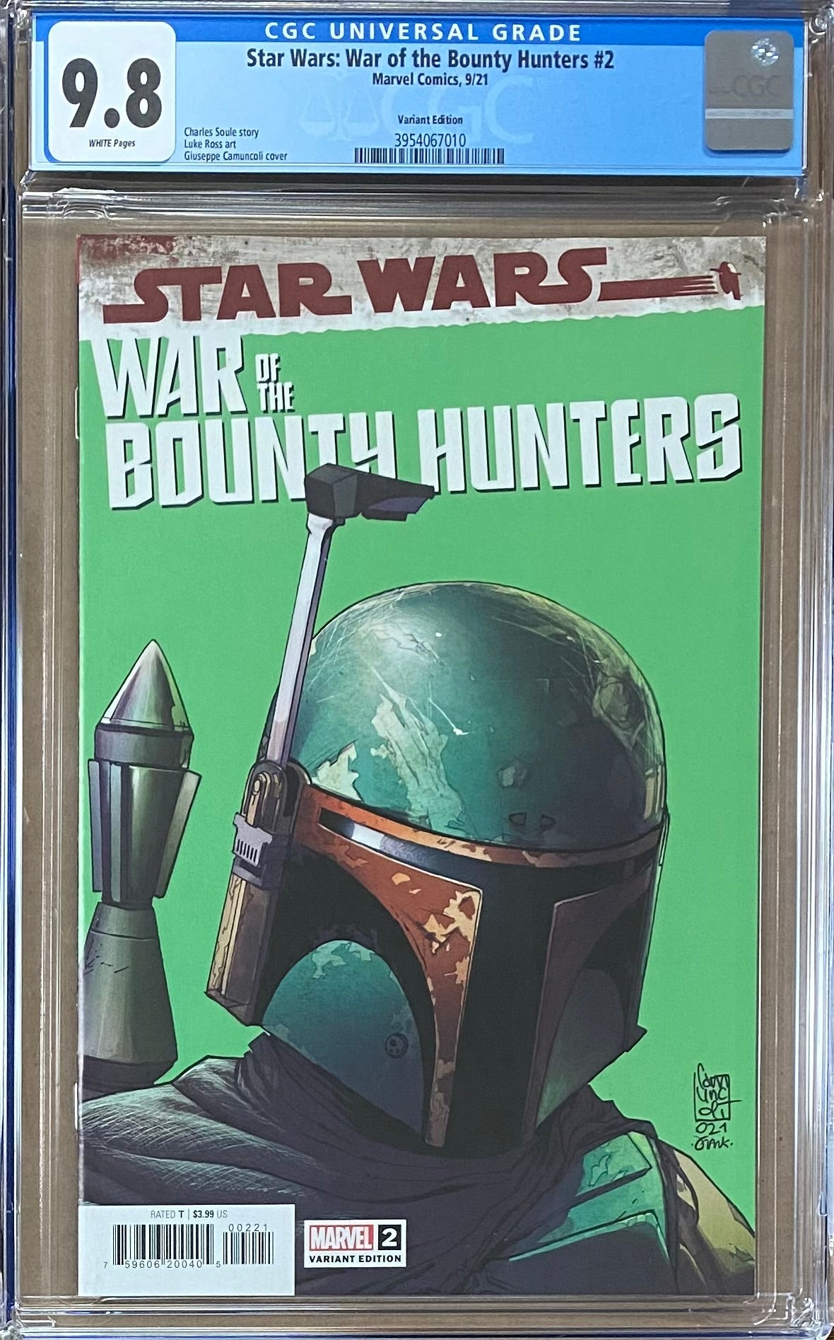 Star Wars: War of the Bounty Hunters #2 Camuncoli Headshot Variant CGC 9.8