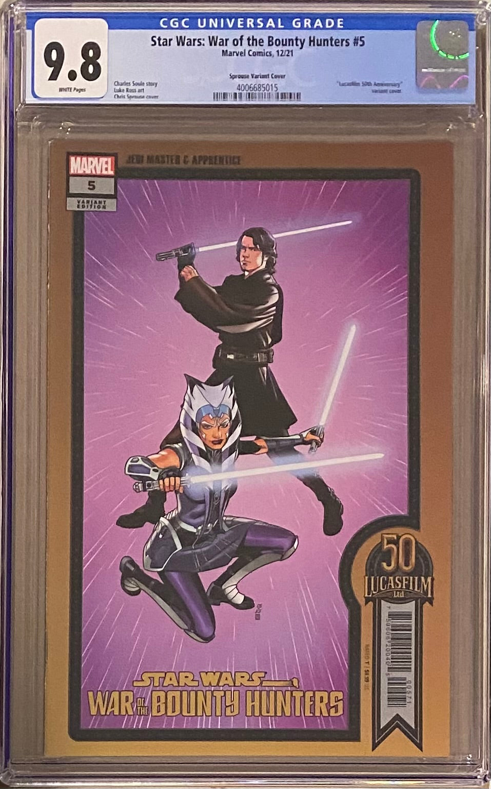 Star Wars: War of the Bounty Hunters #5 Sprouse Variant CGC 9.8