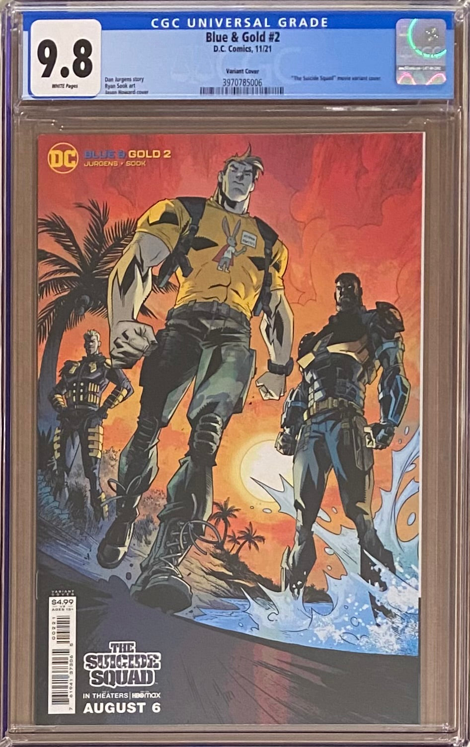 Blue & Gold #2 Howard Suicide Squad Variant CGC 9.8