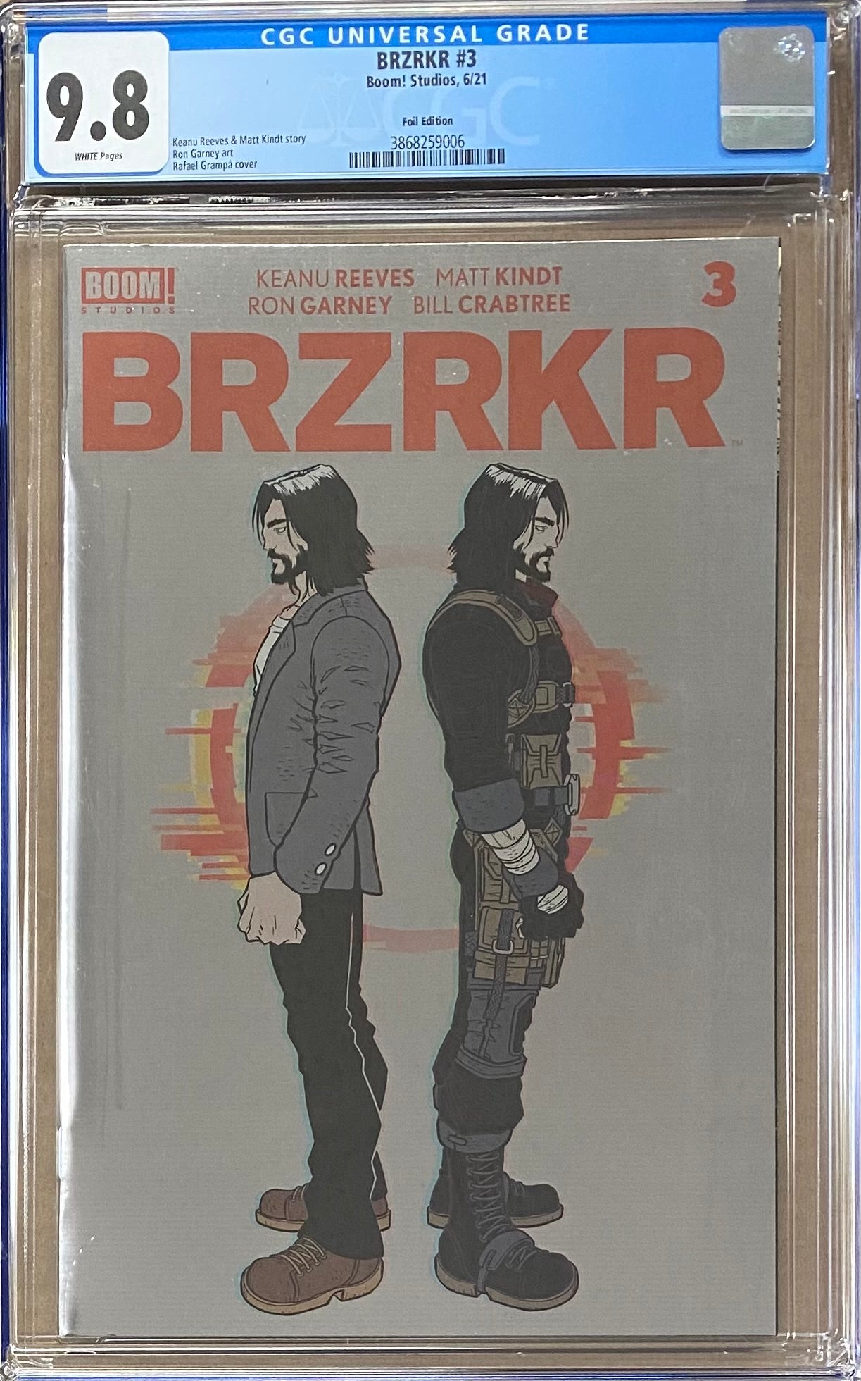 BRZRKR #3 Cover C Grampa Foil Variant CGC 9.8 (Berzerker)