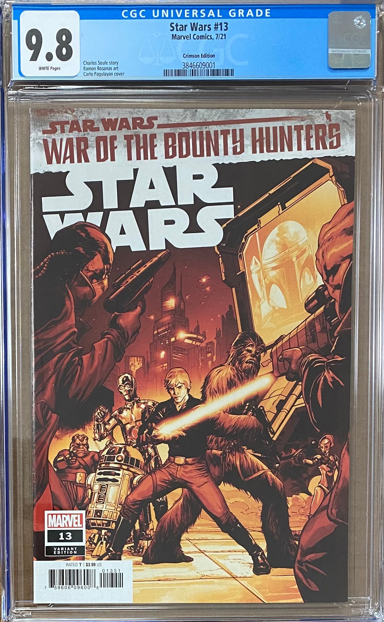 Star Wars #13 Crimson Variant CGC 9.8 - War of the Bounty Hunters