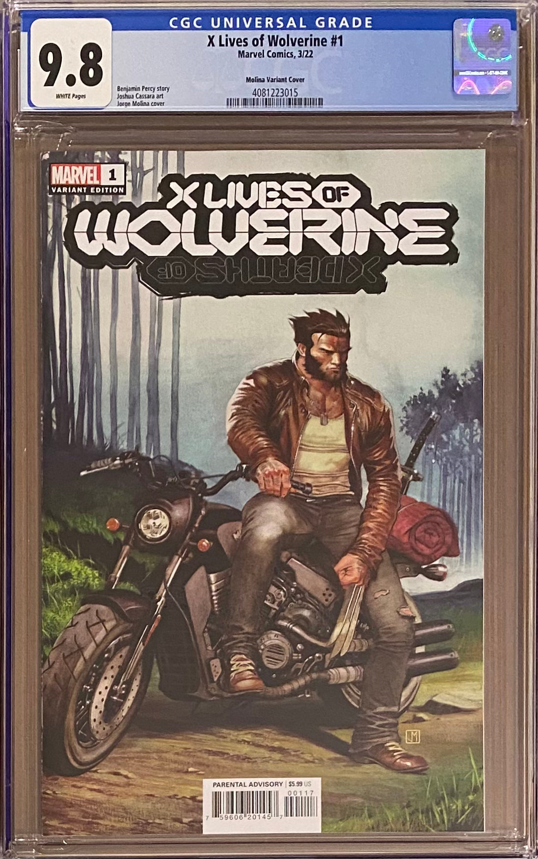 X Lives of Wolverine #1 Molina 1:50 Retailer Incentive Variant CGC 9.8