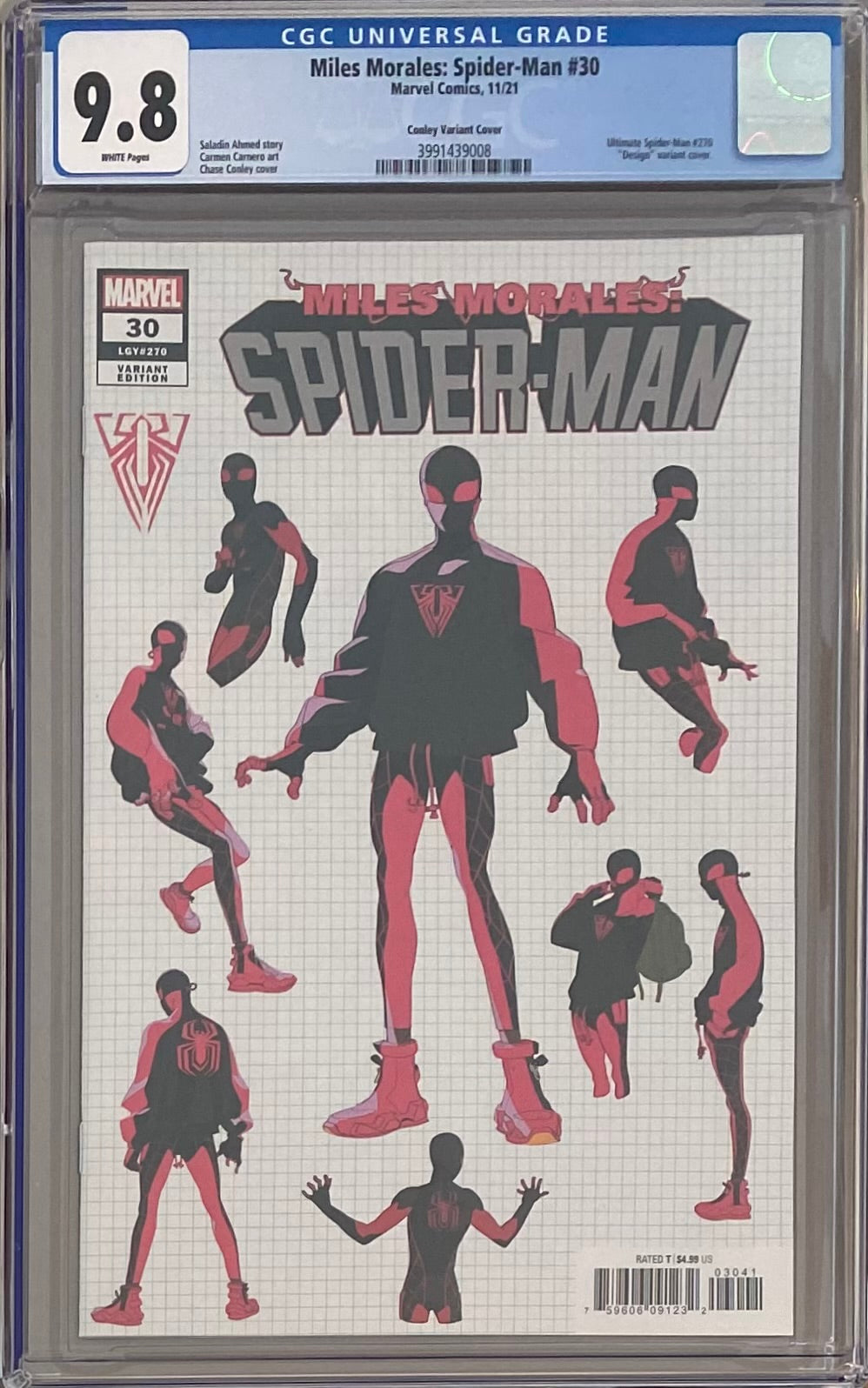 Miles Morales: Spider-Man #30 Conley "Design" Retailer Incentive Variant CGC 9.8
