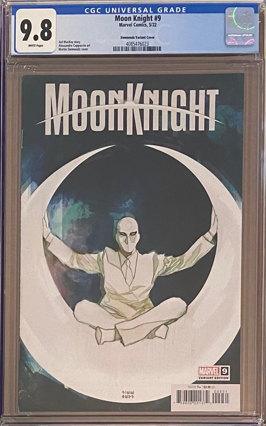 Moon Knight #9 Simmonds 1:25 Retailer Incentive Variant CGC 9.8 First appearance Rutherford Winner