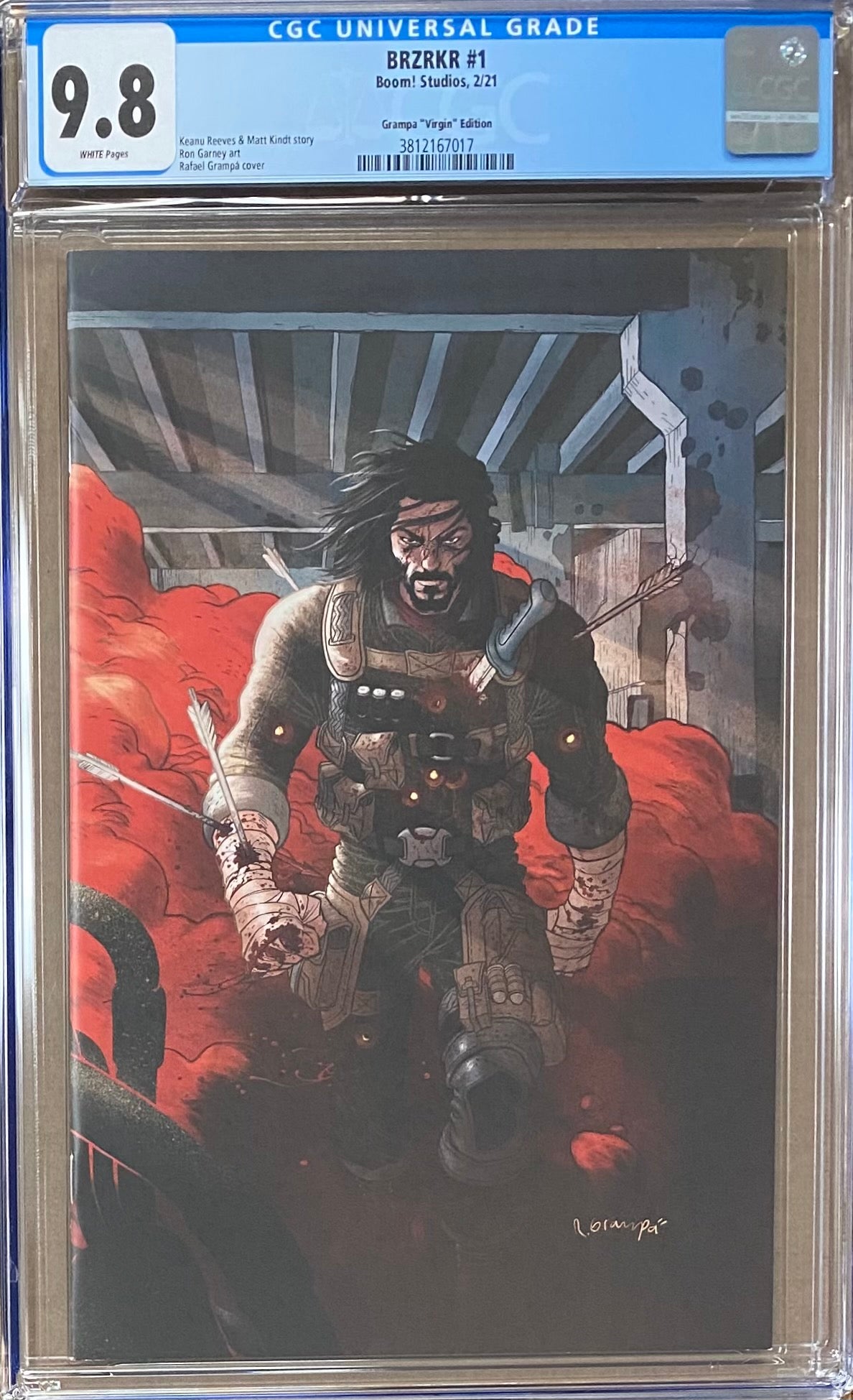 CGC 9.8 BRZRKR #1 (Boom, 2021) Premiere 1st issue in series, hotsell Grampa 1:25 variant