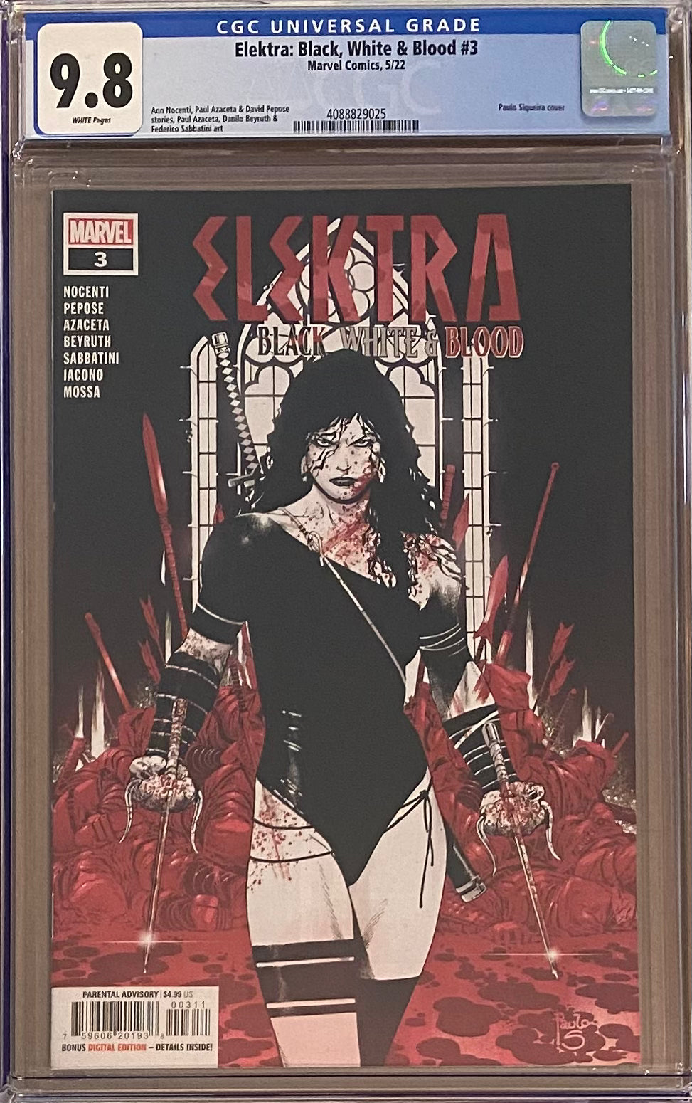 Elektra: Black, White, & Blood #3 CGC 9.8
