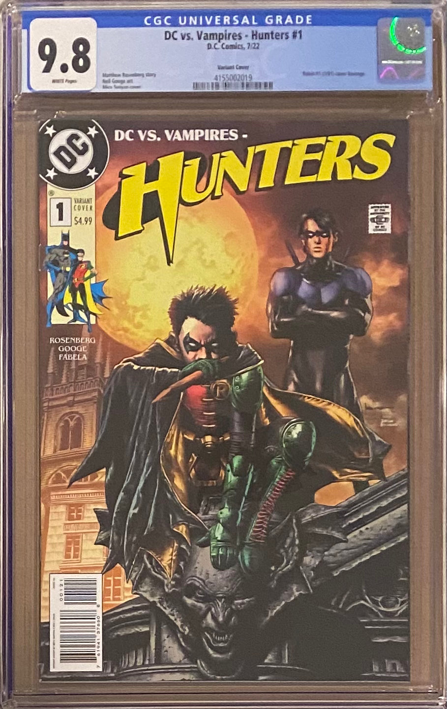DC vs. Vampires: Hunters #1 Variant CGC 9.8