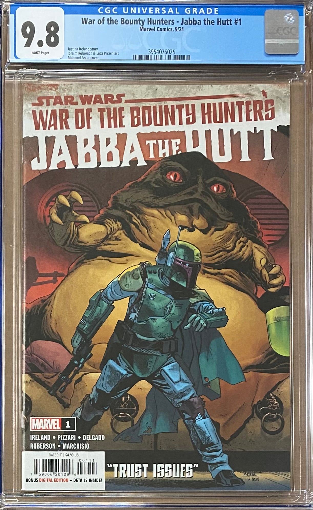Star Wars: War of the Bounty Hunters - Jabba the Hutt #1 CGC 9.8