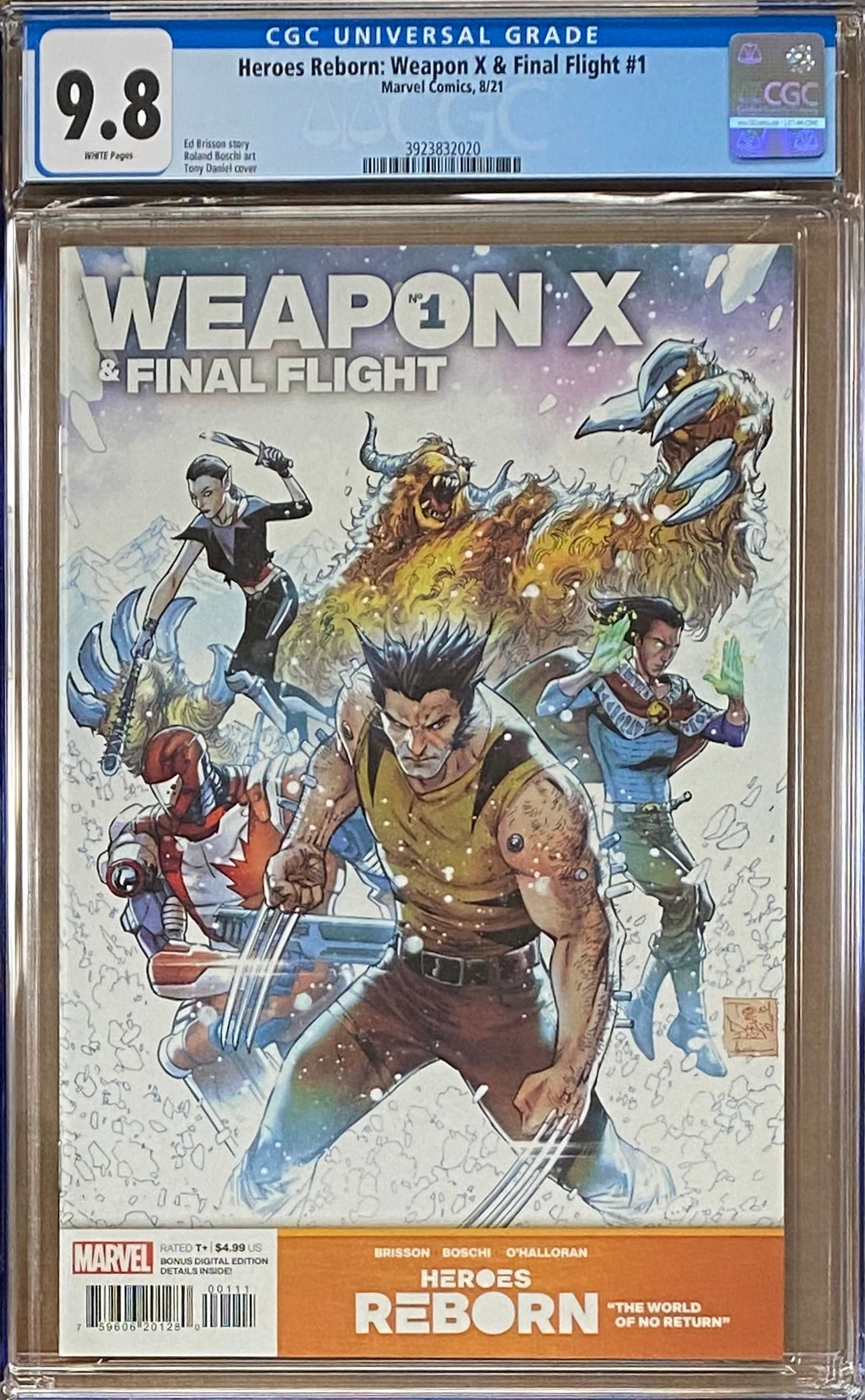 Heroes Reborn: Weapon X and Final Flight #1 CGC 9.8
