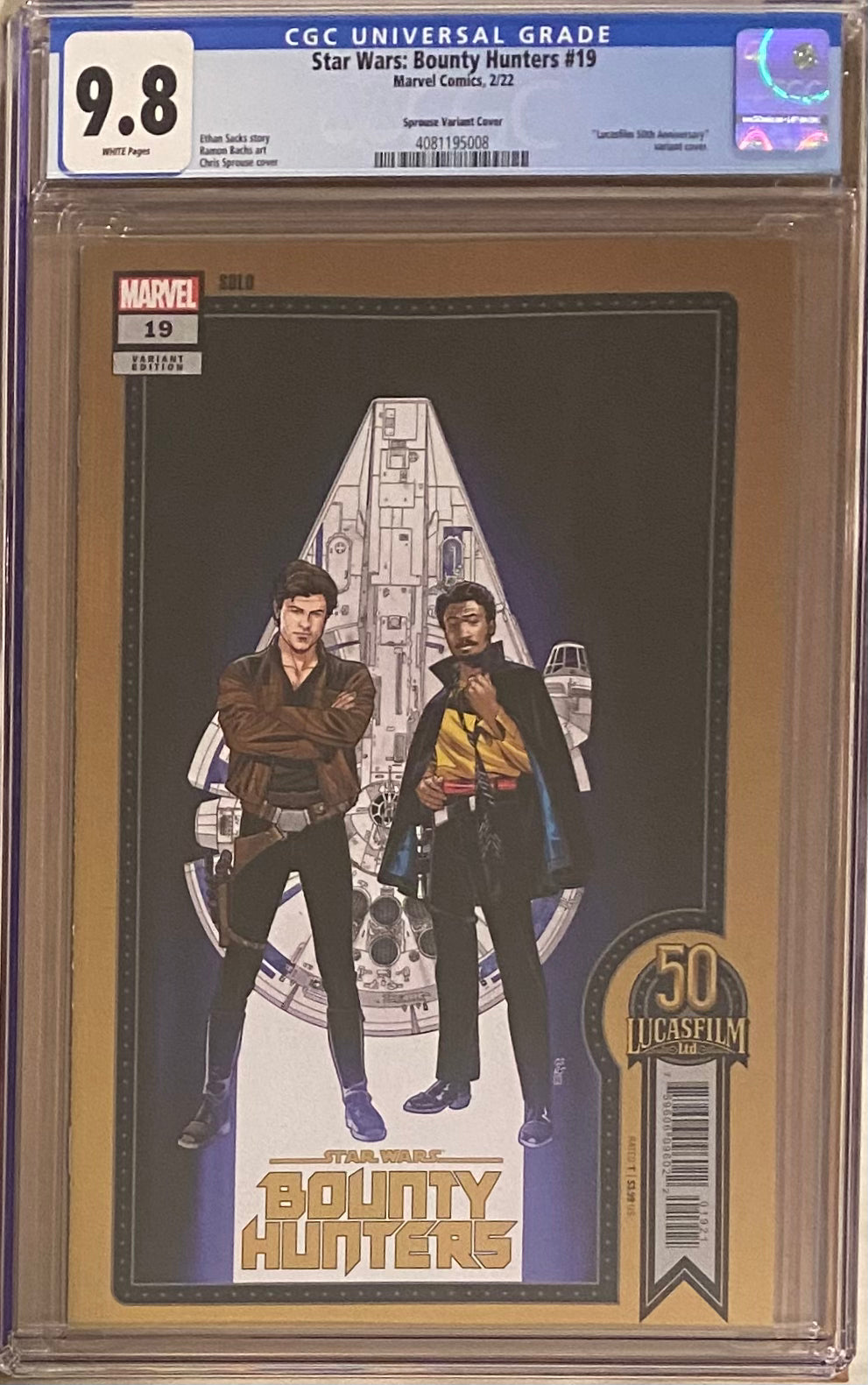 Star Wars: Bounty Hunters #19 Sprouse Variant CGC 9.8