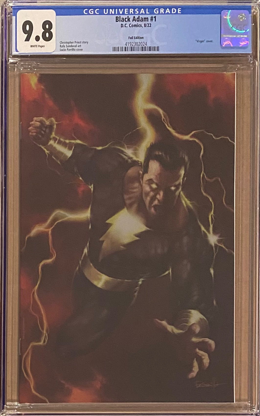 Black Adam #1 Parrillo Virgin Foil 1:100 Retailer Incentive Variant CGC 9.8