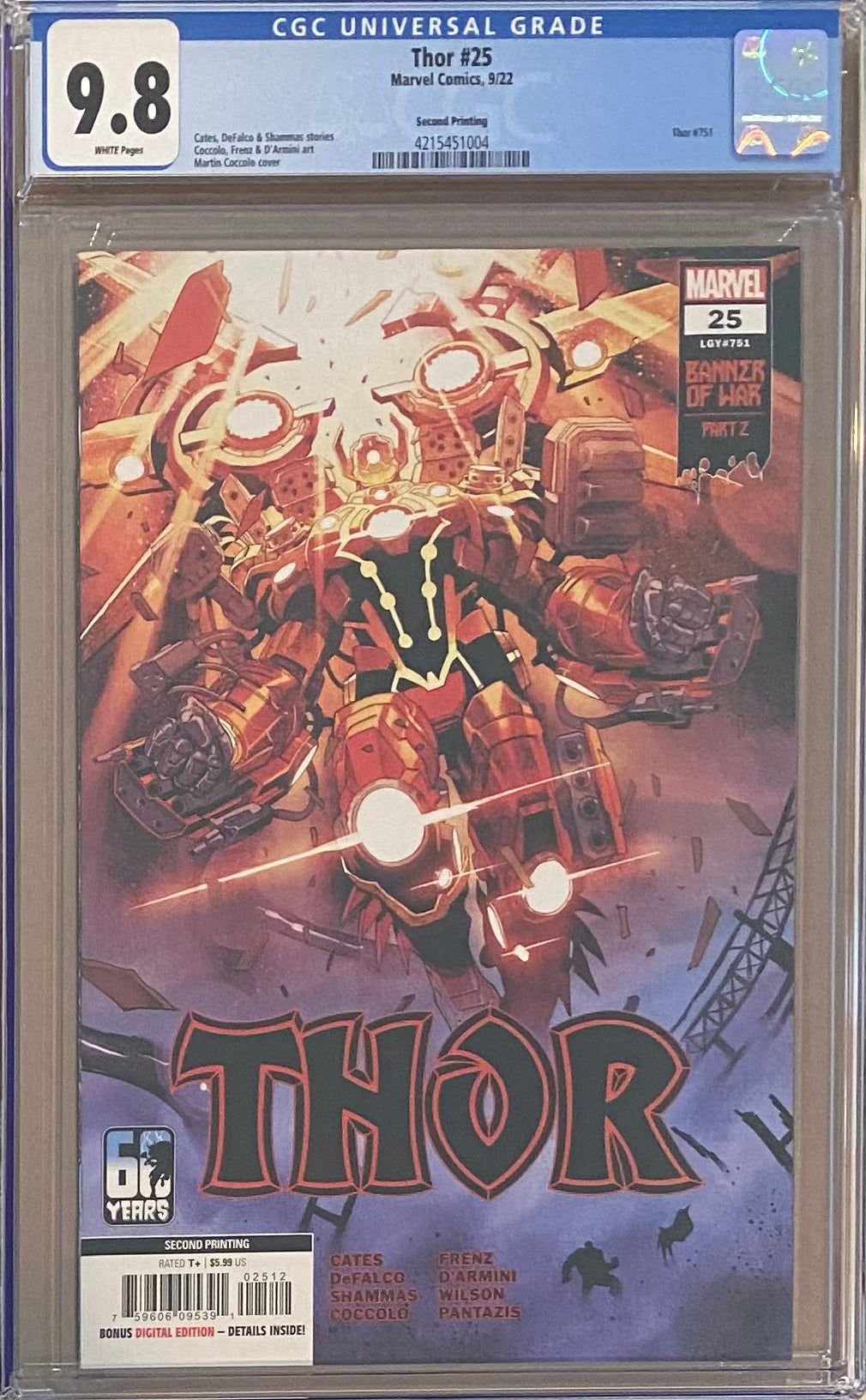 Thor #25 Second Printing CGC 9.8