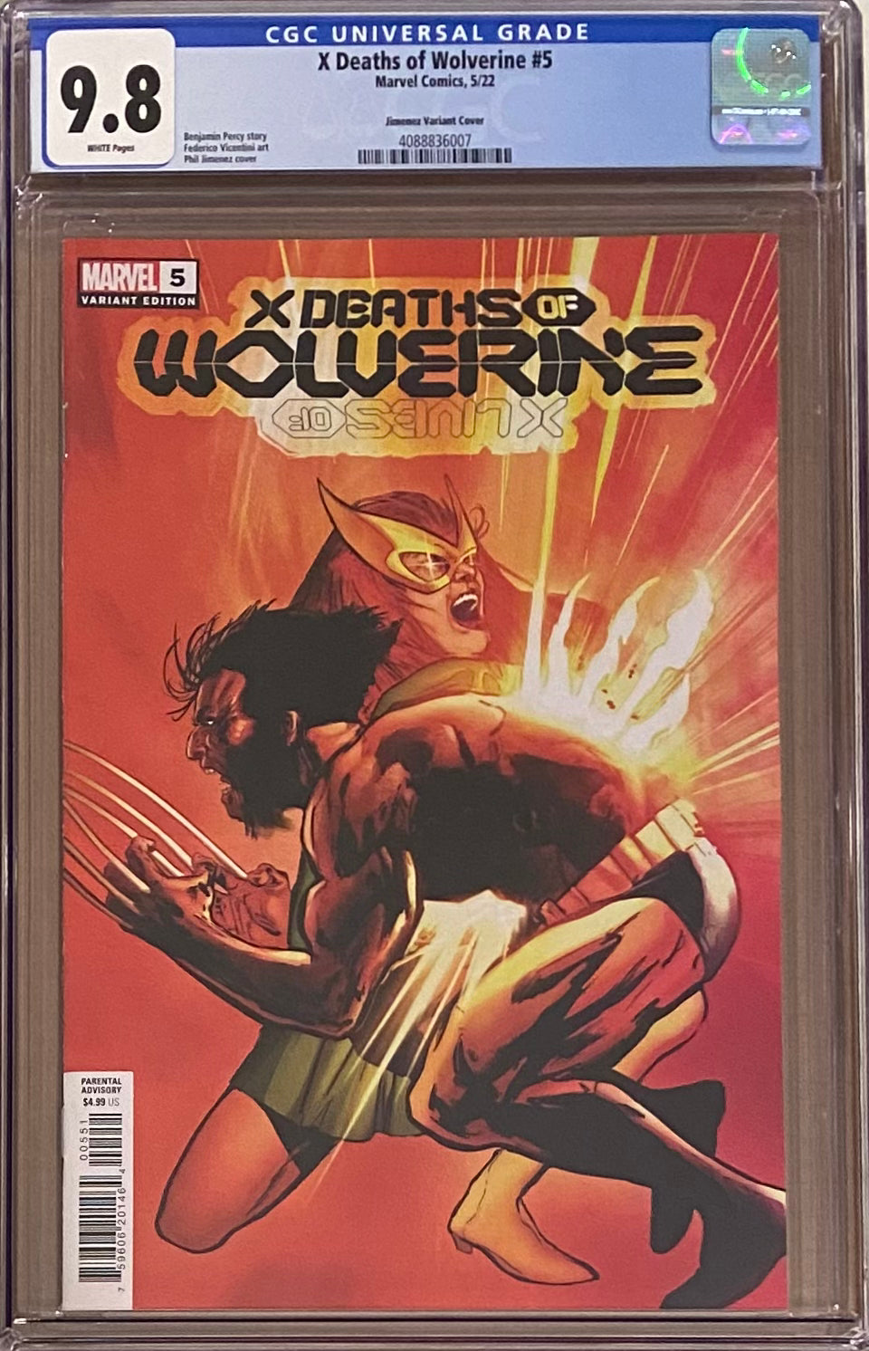 X Deaths of Wolverine #5 Jimenez 1:50 Retailer Incentive Variant CGC 9.8