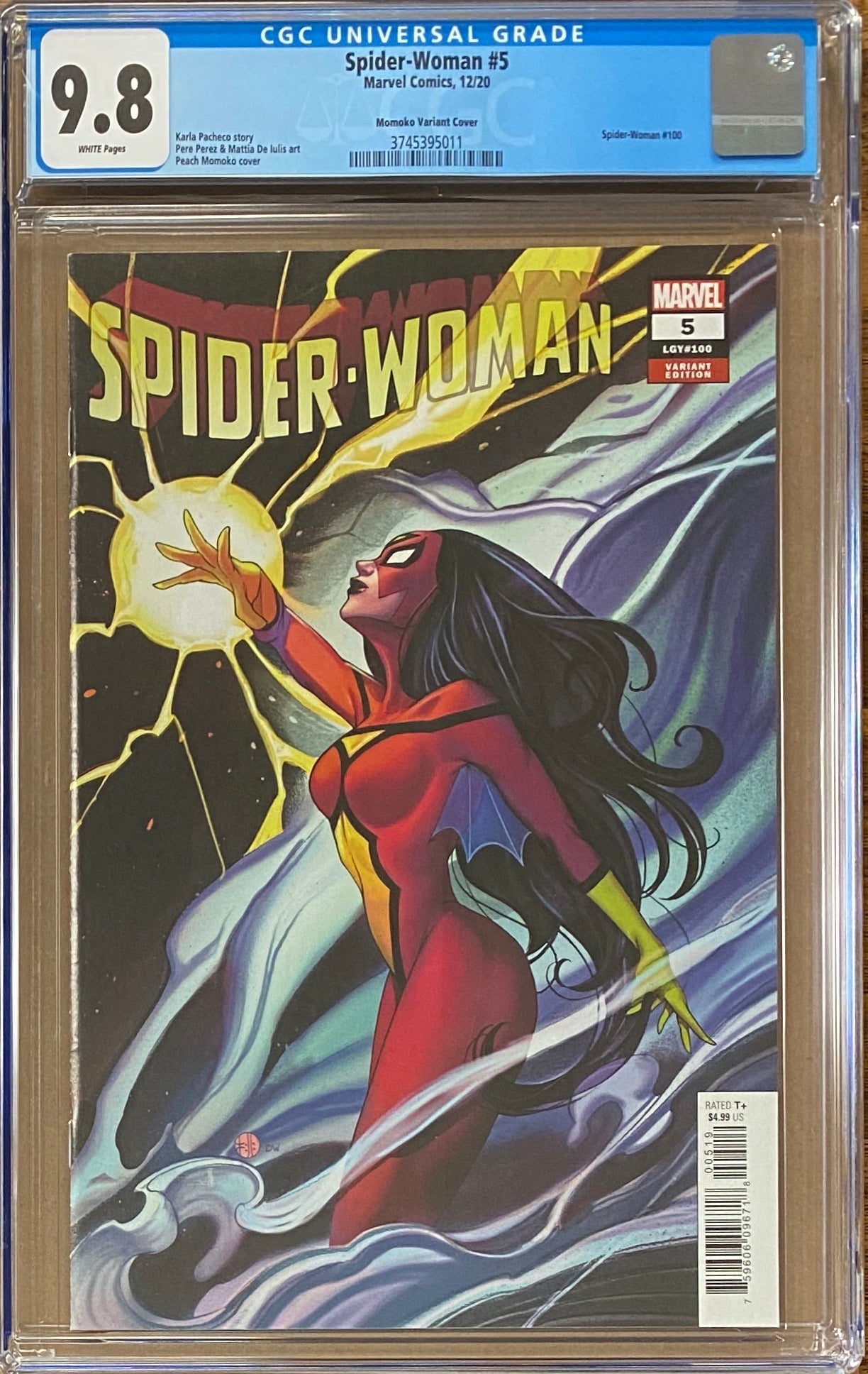 Spider-Woman #5 (#100) Peach Momoko Variant CGC 9.8