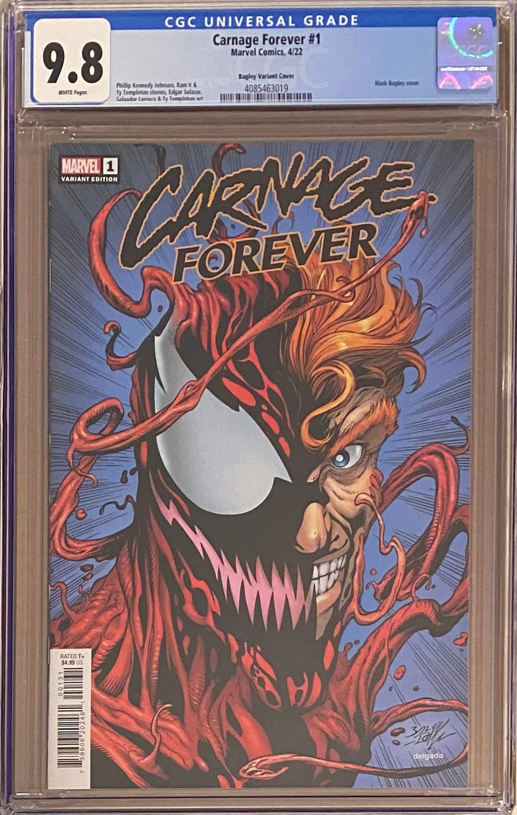 Carnage Forever #1 Bagley Variant CGC 9.8