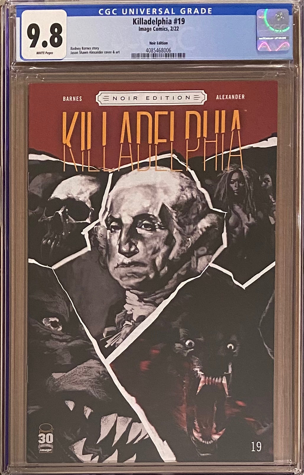 Killadelphia #19 Noir Variant D CGC 9.8