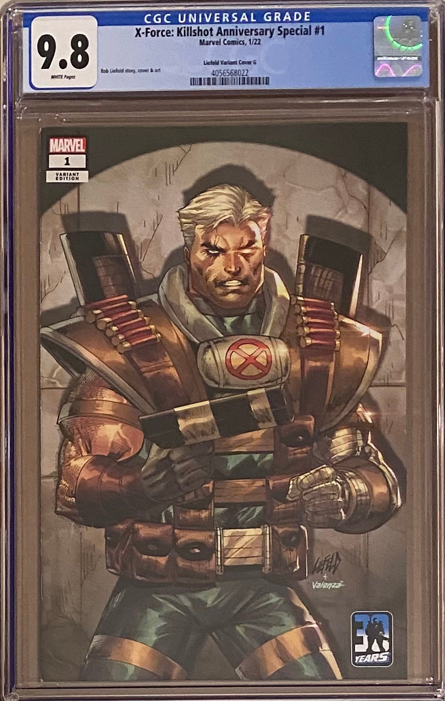 X-Force Killshot Anniversary Special #1 "Cable" Connecting Variant CGC 9.8