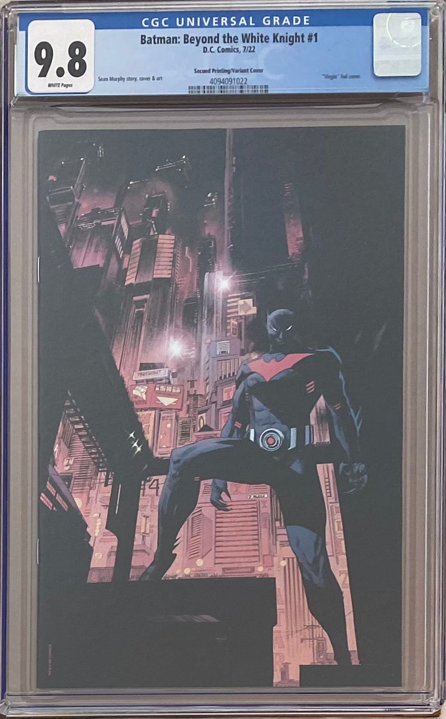 Batman: Beyond the White Knight #1 Second Printing Murphy 1:25 Foil Retailer Incentive Variant CGC 9.8