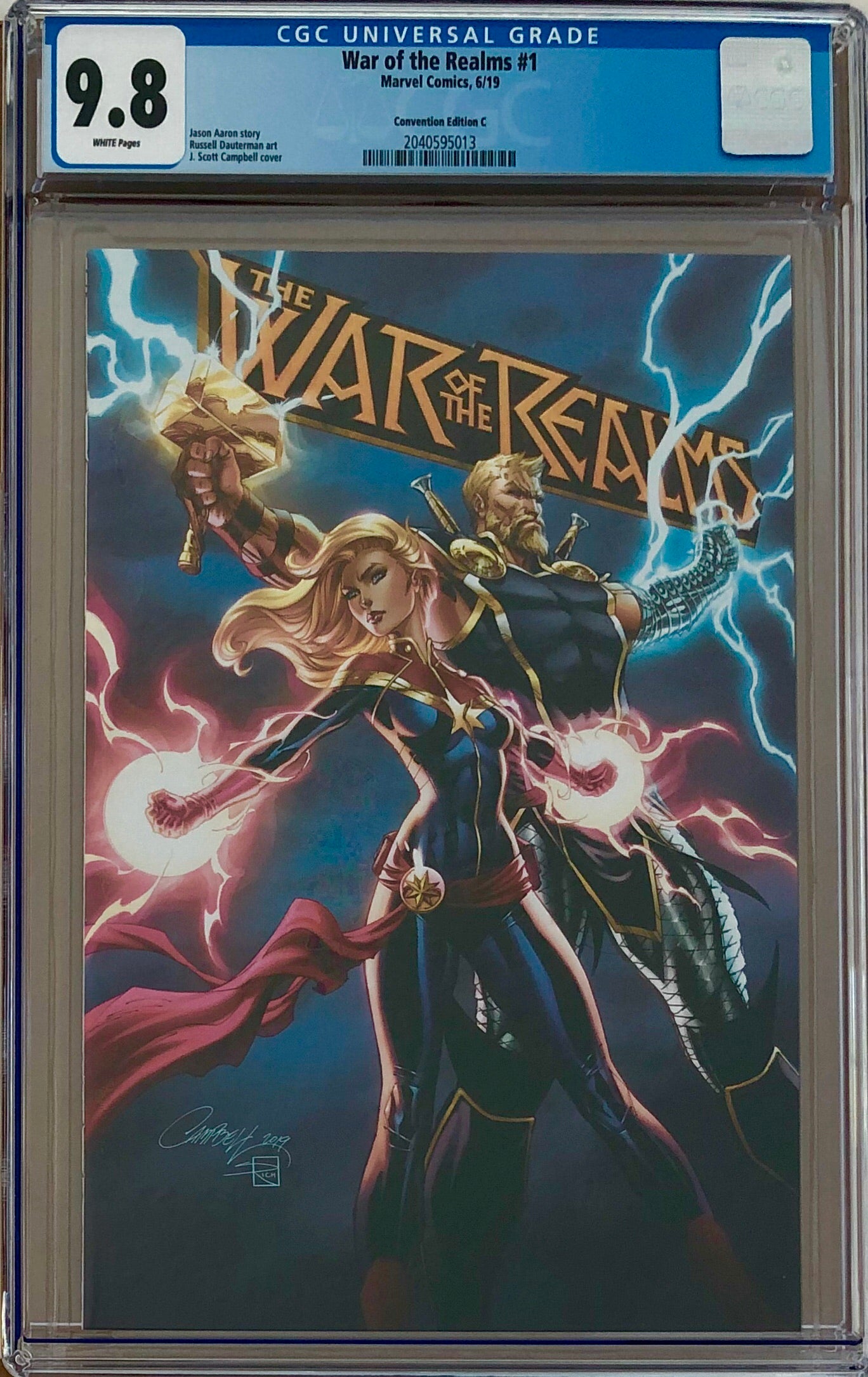 War of the Realms #1 J. Scott Campbell Con Exclusive C CGC 9.8