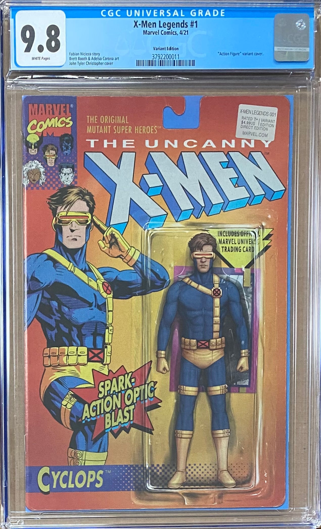 X-Men Legends #1 John Tyler Christopher Action Figure Variant CGC 9.8