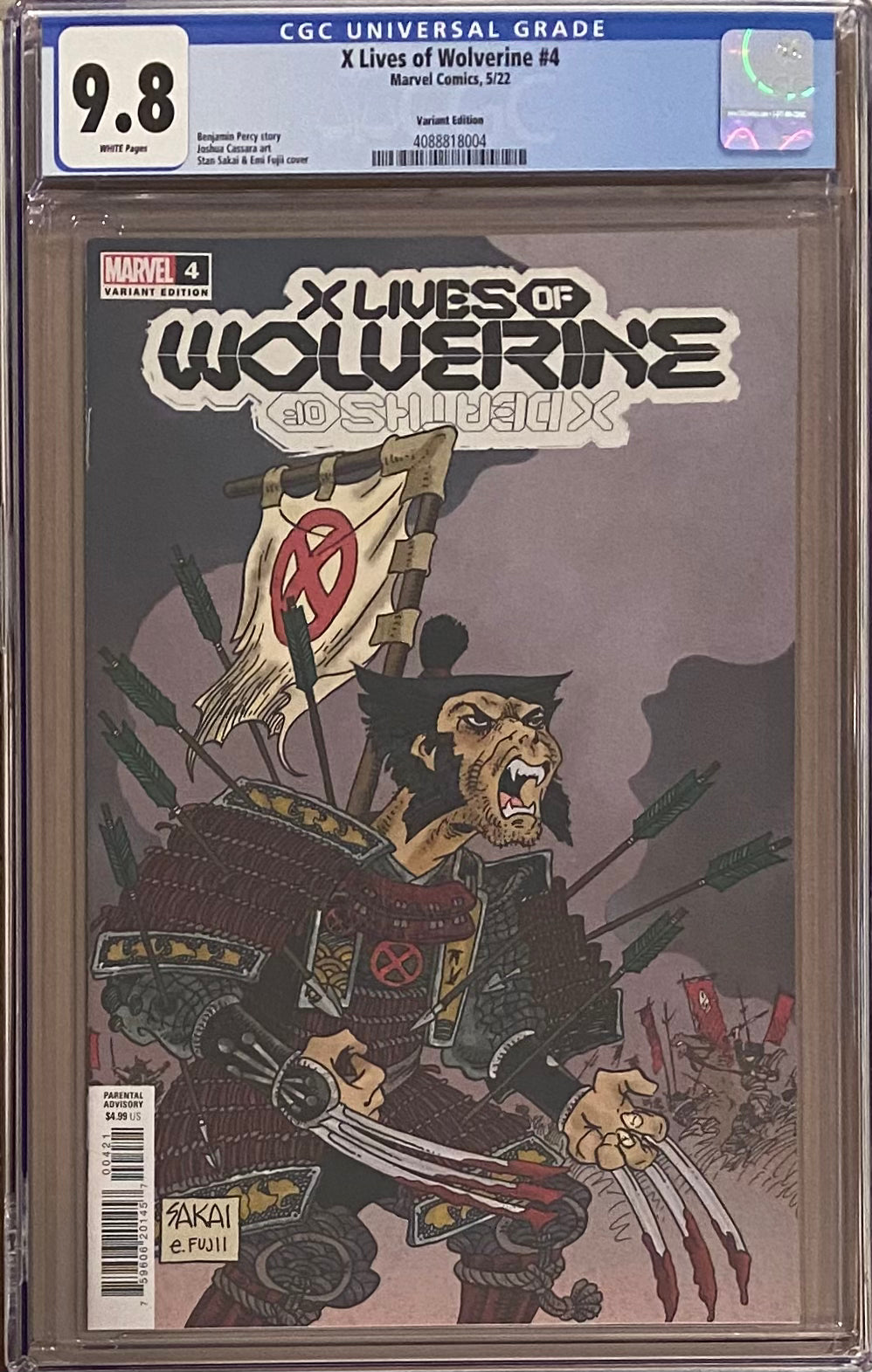 X Lives of Wolverine #4 Sakai 1:25 Retailer Incentive Variant CGC 9.8