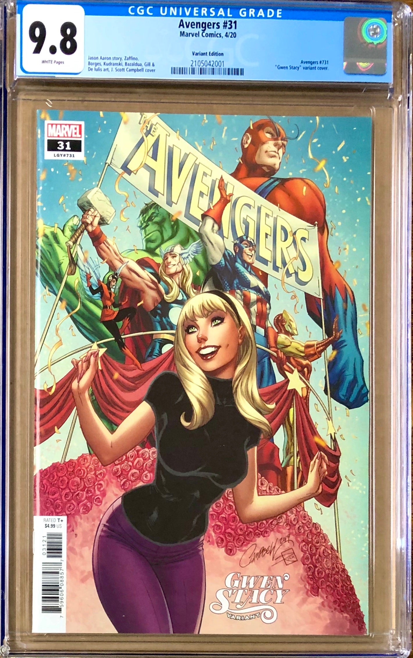 Avengers #31 J. Scott Campbell Gwen Stacy Variant CGC 9.8