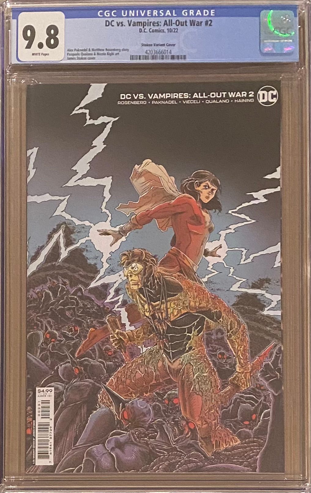 DC vs. Vampires: All-Out War #2 Stokoe 1:25 Retailer Incentive Variant CGC 9.8