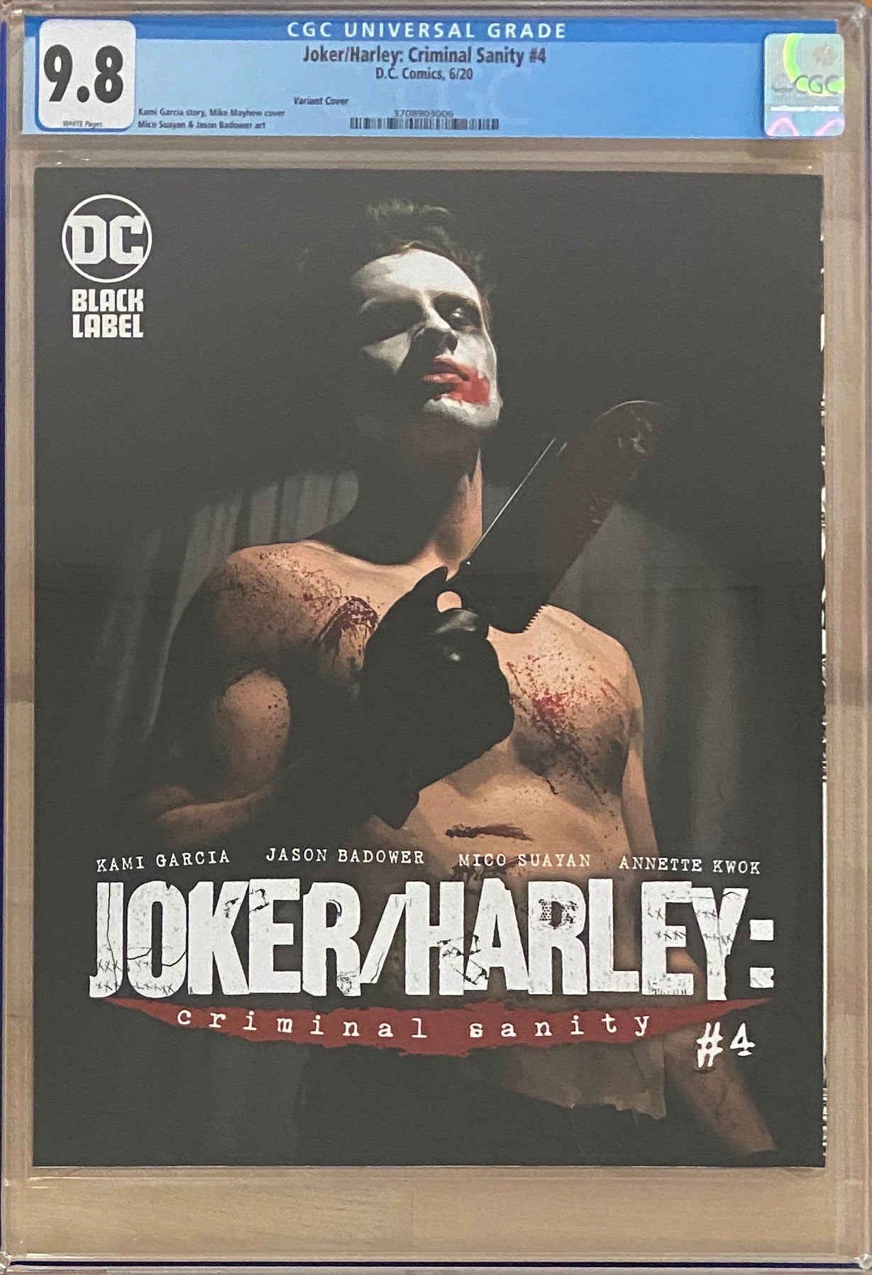 Joker/Harley: Criminal Sanity #4 Mayhew Variant Cover DC Black Label CGC 9.8