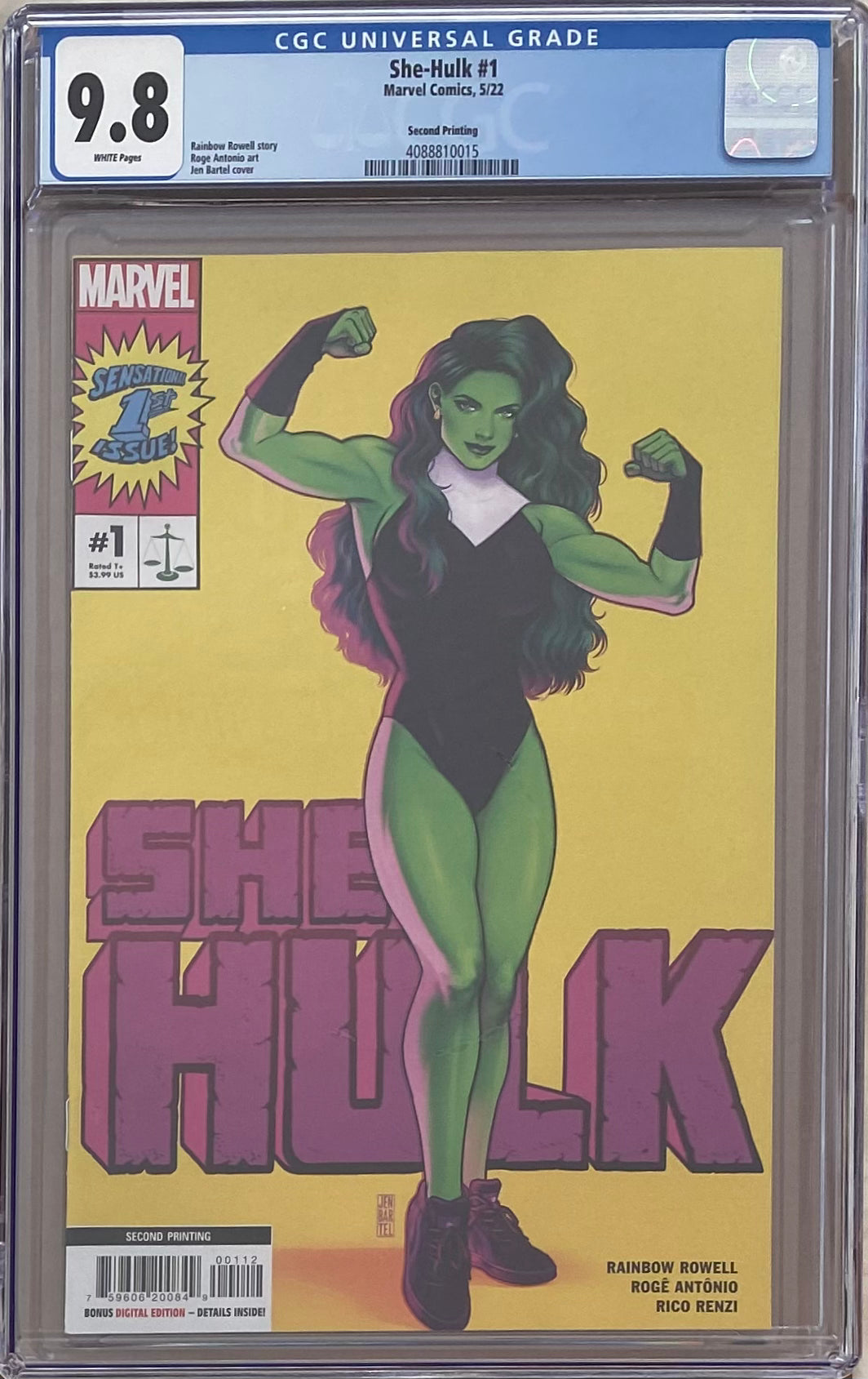 She-Hulk #1 Second Printing CGC 9.8