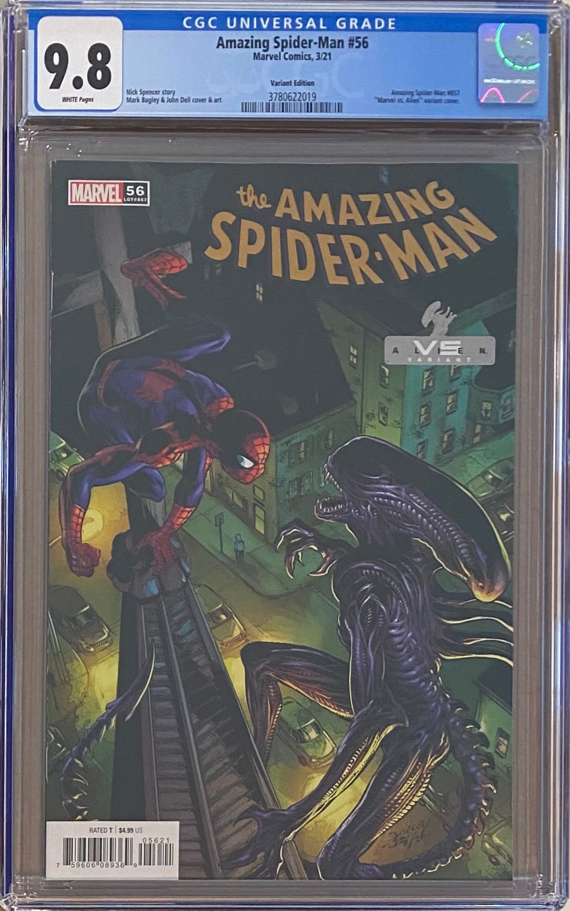 Amazing Spider-Man #56 Bagley "Marvel vs. Aliens" Variant CGC 9.8