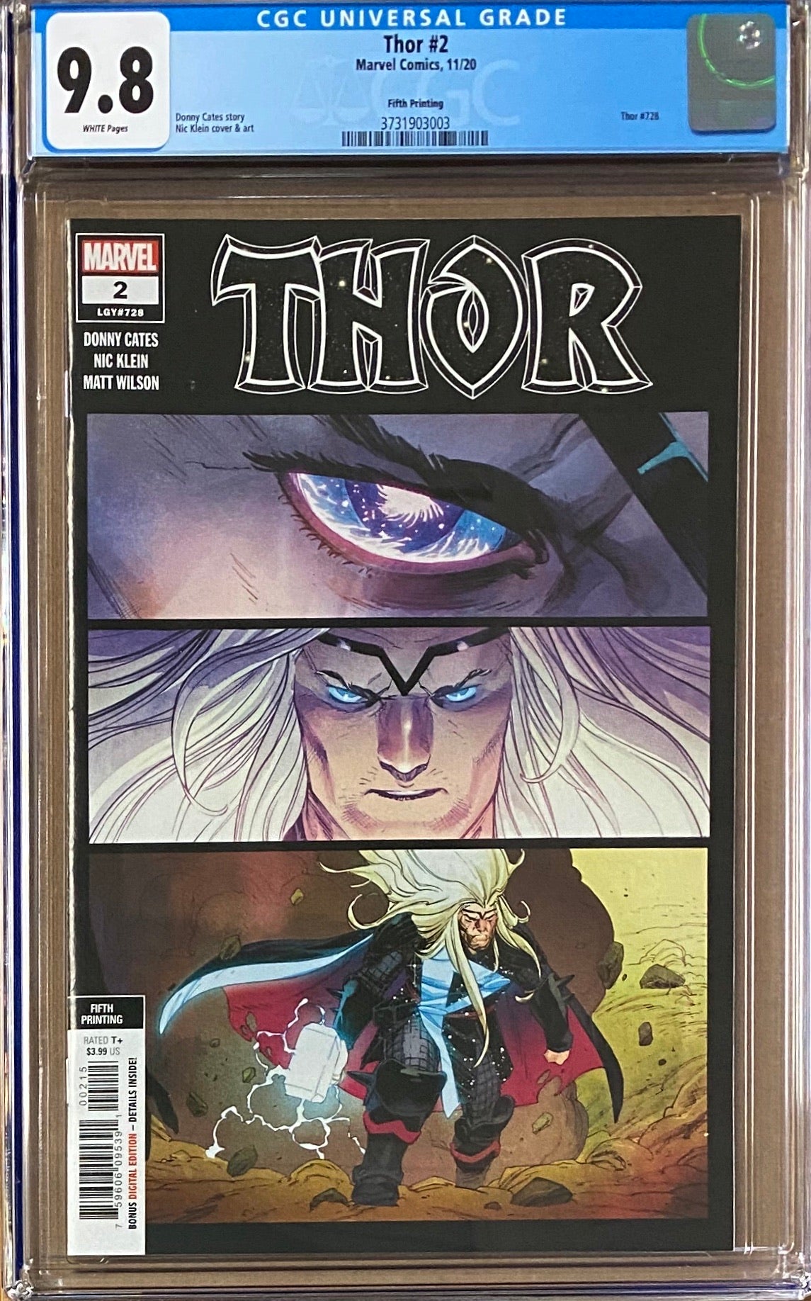 Thor #2 Fifth Printing CGC 9.8