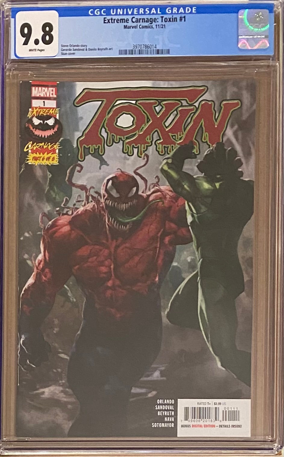 Extreme Carnage: Toxin #1 CGC 9.8
