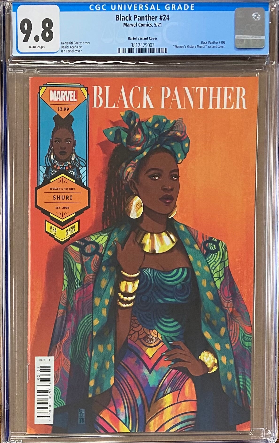 Black Panther #24 Bartel "Women's History Month" Variant CGC 9.8