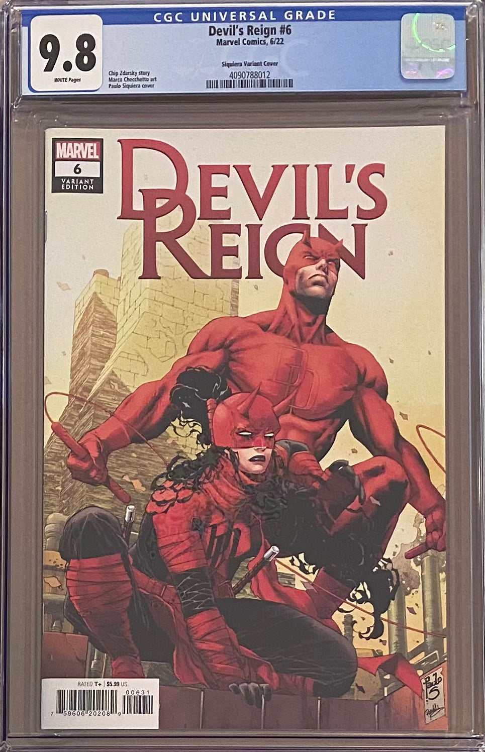 Devil's Reign #6 Siqueira 1:25 Retailer Incentive Variant CGC 9.8