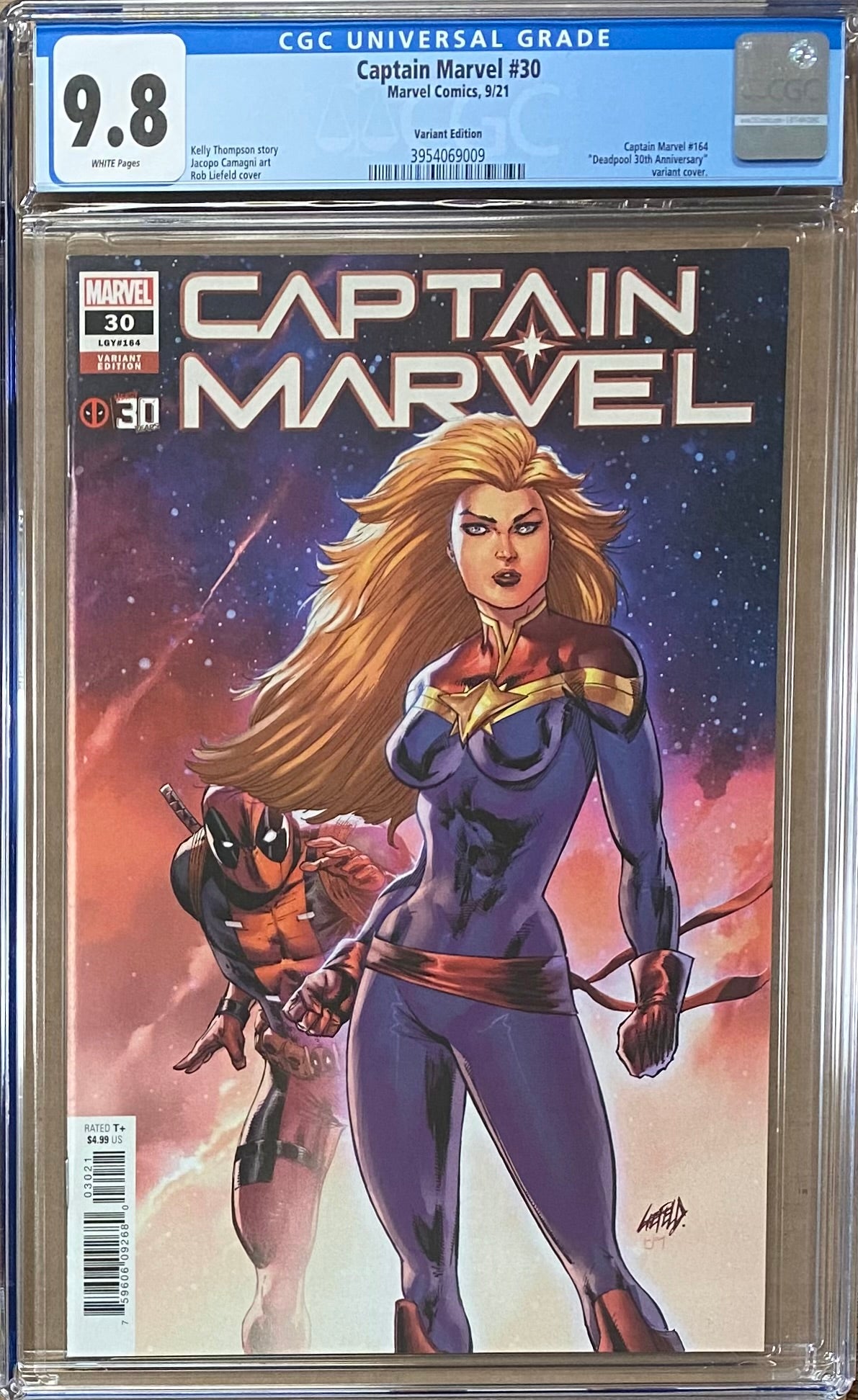 Captain Marvel #30 Liefeld Deadpool 30th Anniversary Variant CGC 9.8