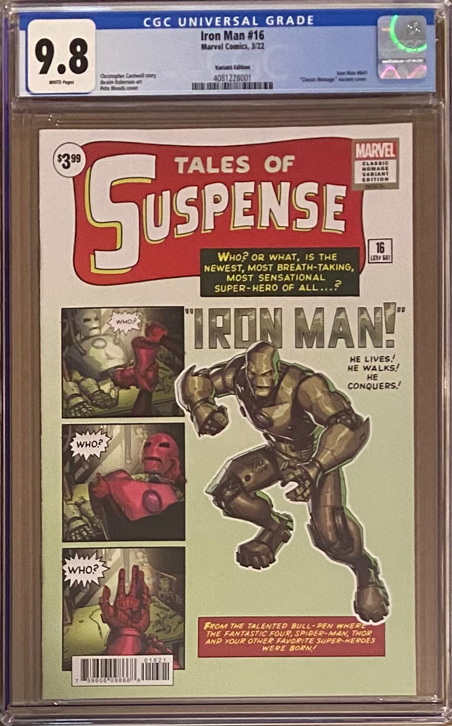 Iron Man #16 Woods Homage Variant CGC 9.8