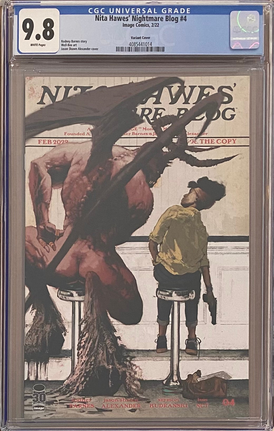Nita Hawes' Nightmare Blog #4 Variant CGC 9.8