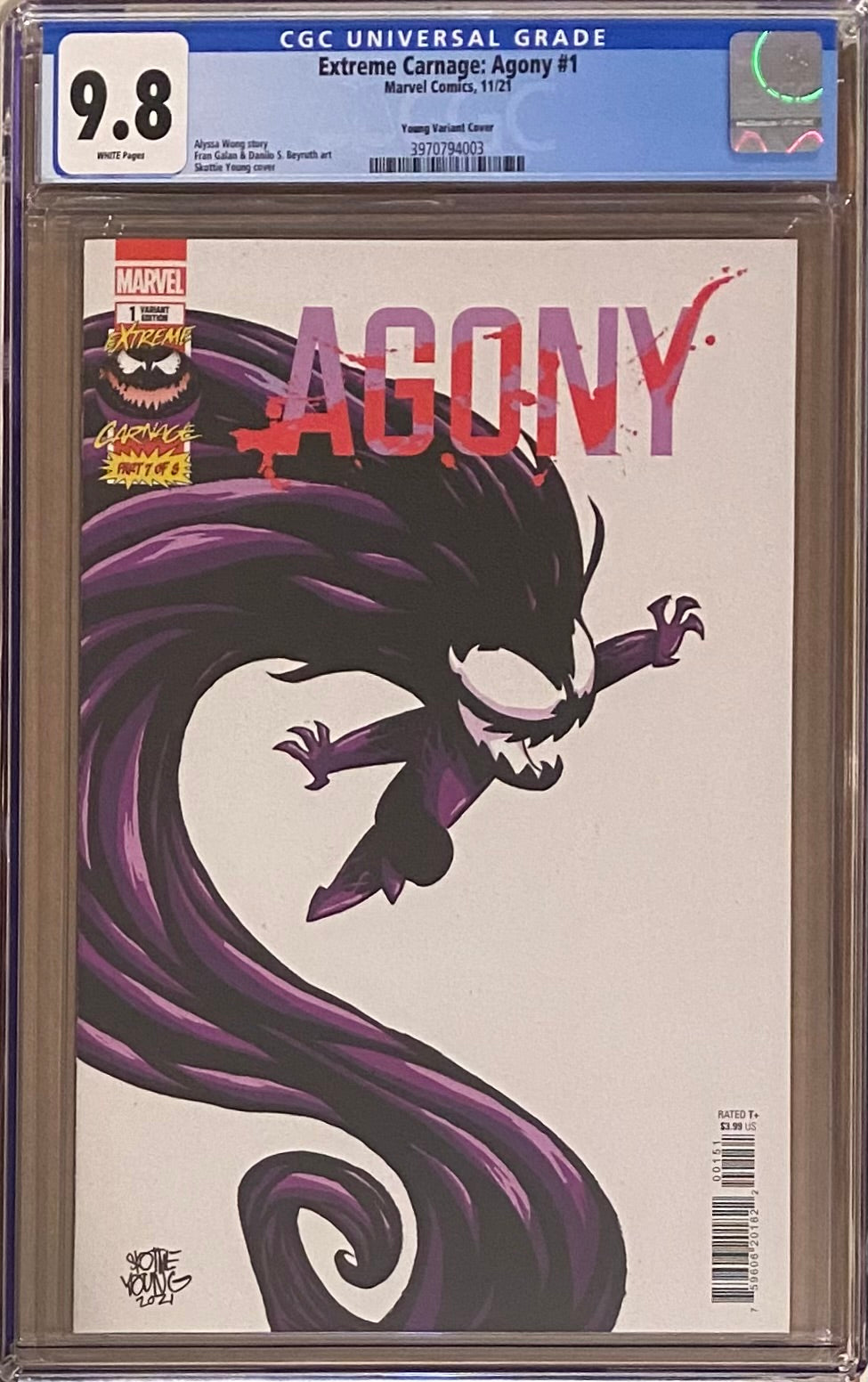 Extreme Carnage: Agony #1 Young Variant CGC 9.8