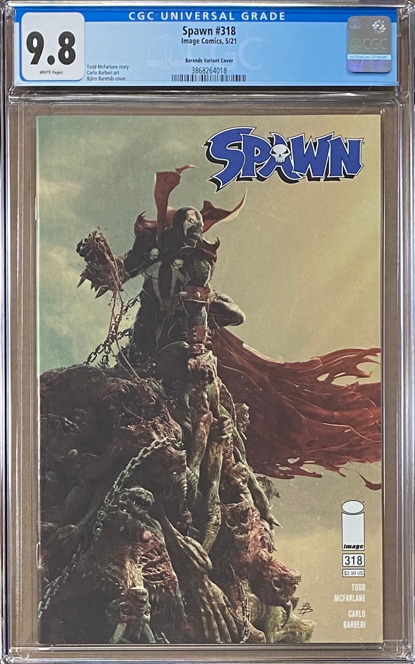 Spawn #318 Barends Variant CGC 9.8