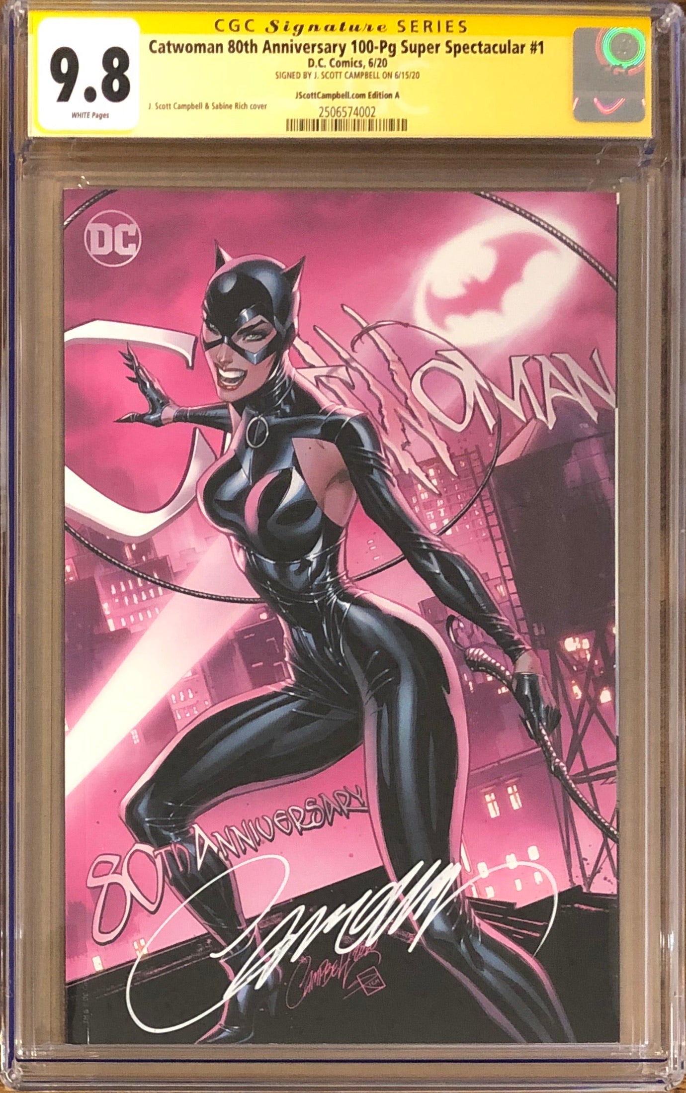 Catwoman 80th Anniversary 100 Page Super Spectacular #1 J. Scott Campbell Exclusive A "Modern" CGC 9.8 SS