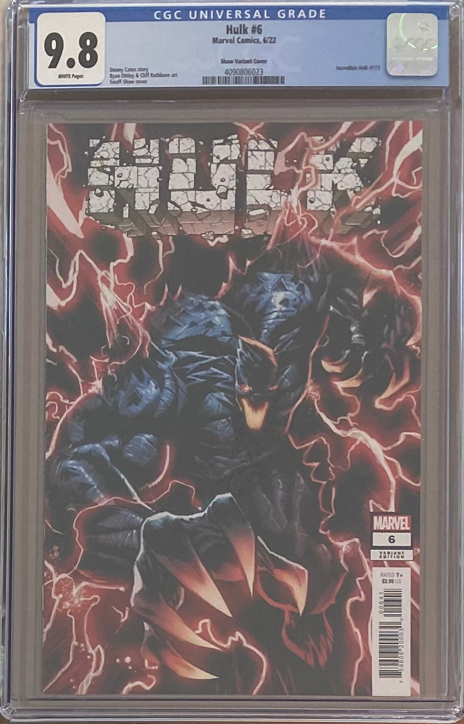 Hulk #6 Shaw Spoiler Variant CGC 9.8 - First Appearance Titan
