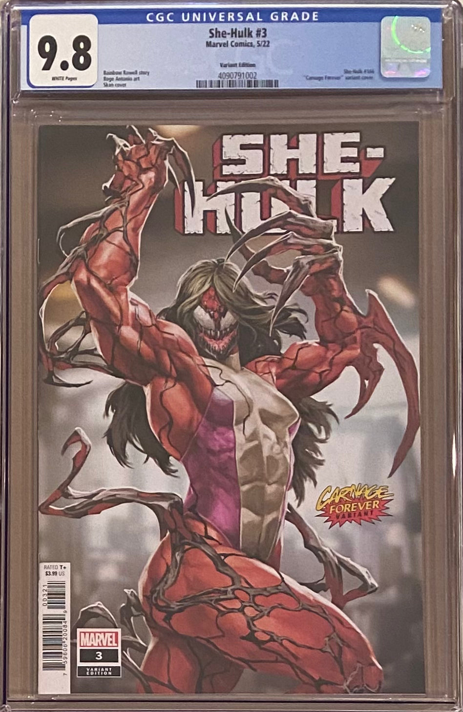 She-Hulk #3 Skan Carnage Forever Variant CGC 9.8