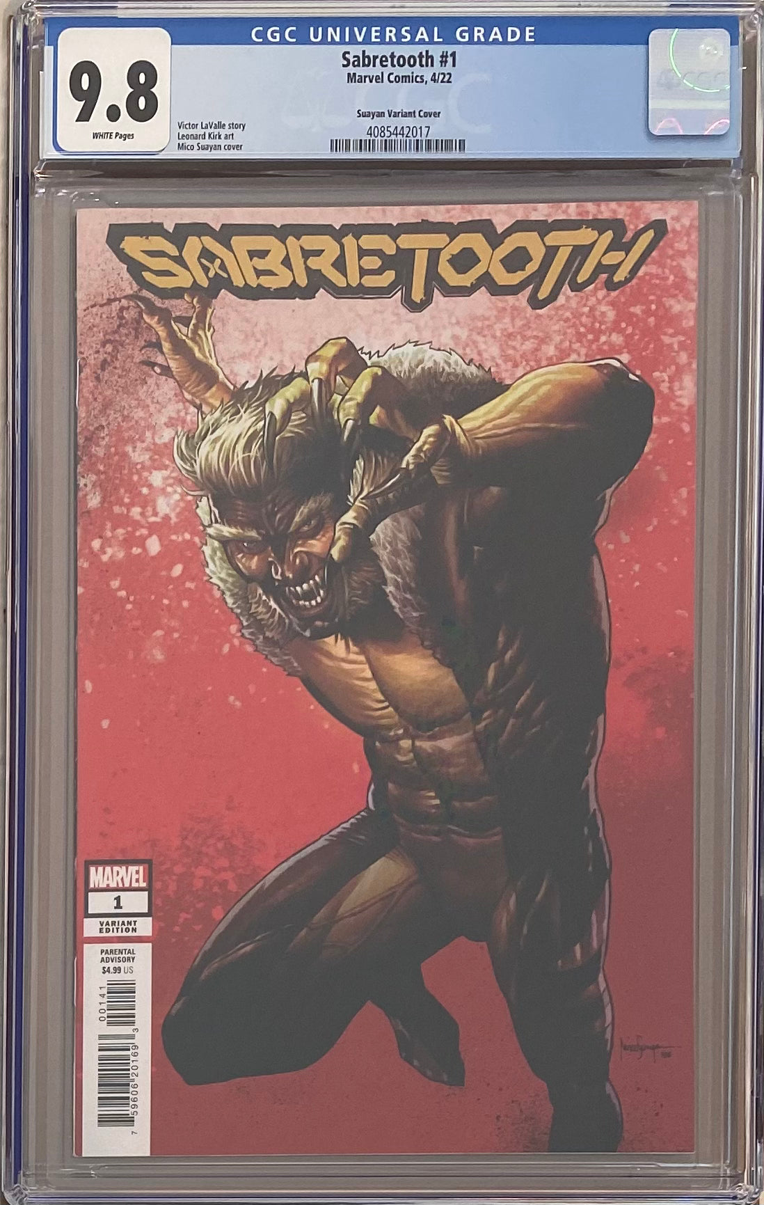 Sabretooth #1 Suayan 1:25 Retailer Incentive Variant CGC 9.8