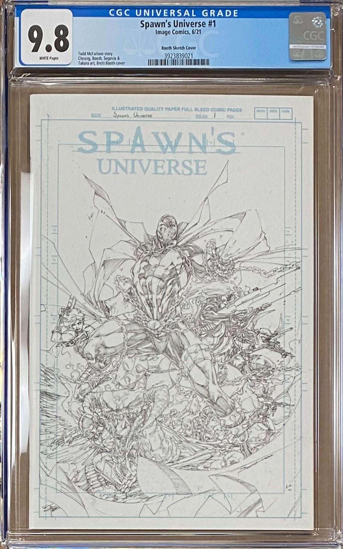 Spawn's Universe #1 1:50 Retailer Incentive Pencils Variant - Booth/McFarlane CGC 9.8