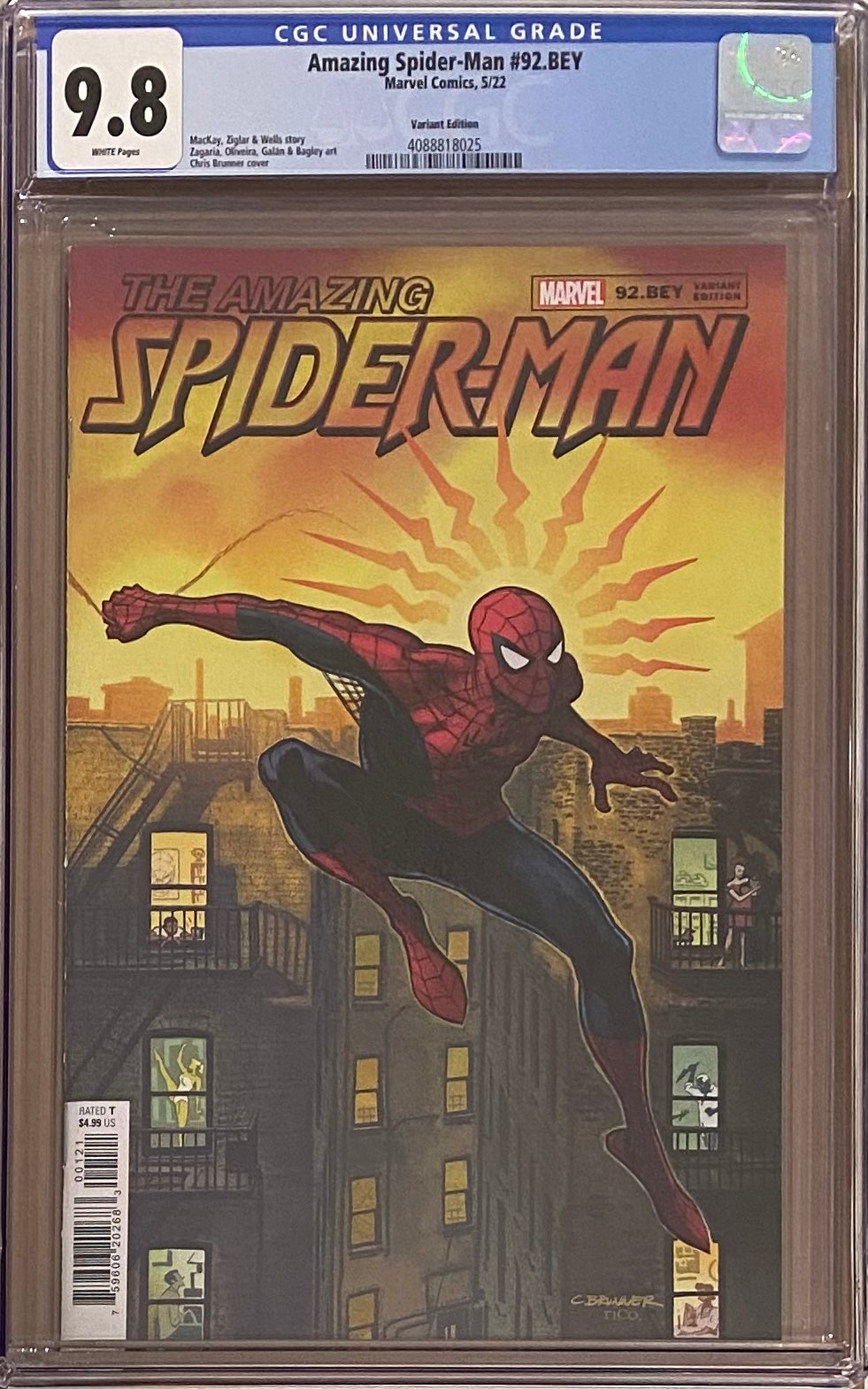 Amazing Spider-Man #92.BEY Brunner Variant CGC 9.8