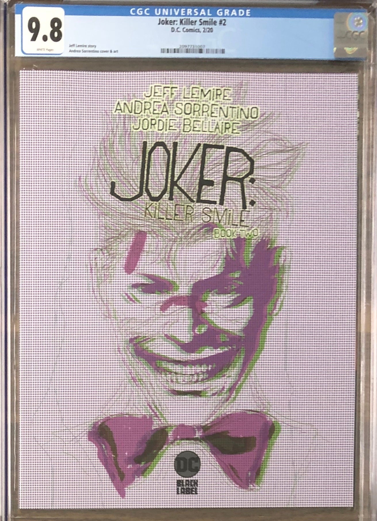 Joker: Killer Smile #2 DC Black Label CGC 9.8