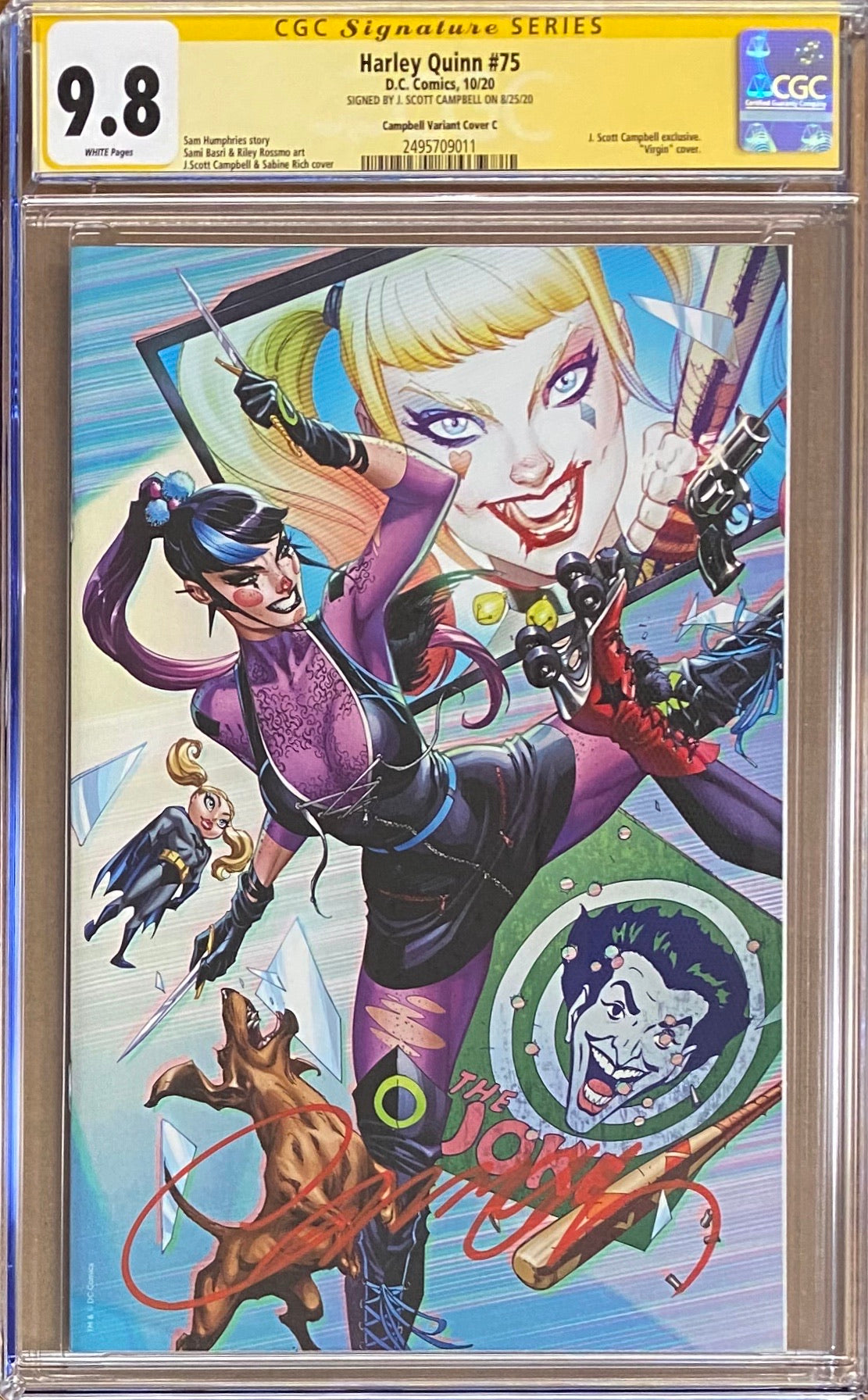 Harley Quinn #75 J. Scott Campbell Exclusive C - "Punchline (connecting)" CGC 9.8 SS