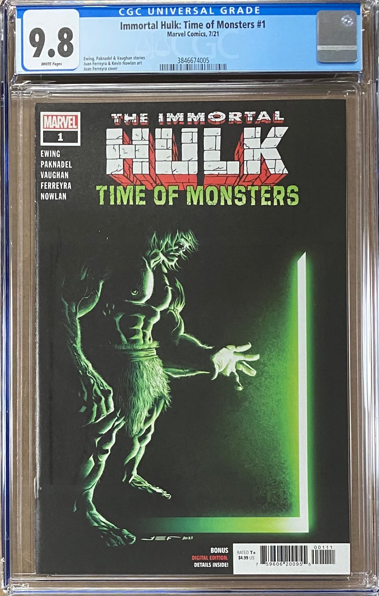 Immortal Hulk: Time of Monsters #1 CGC 9.8