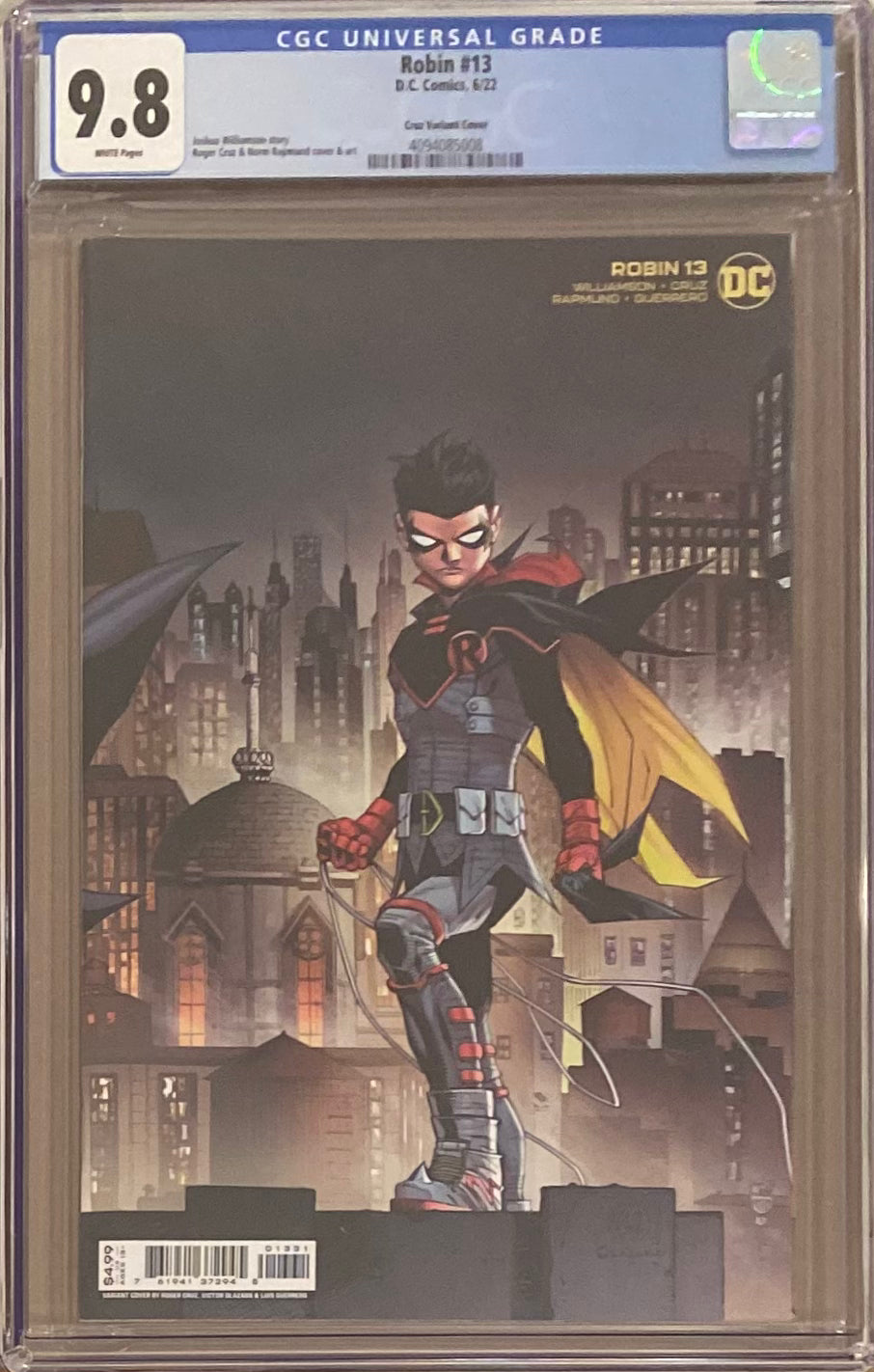 Robin #13 Cruz 1:25 Retailer Incentive Connecting Cover Variant CGC 9.8